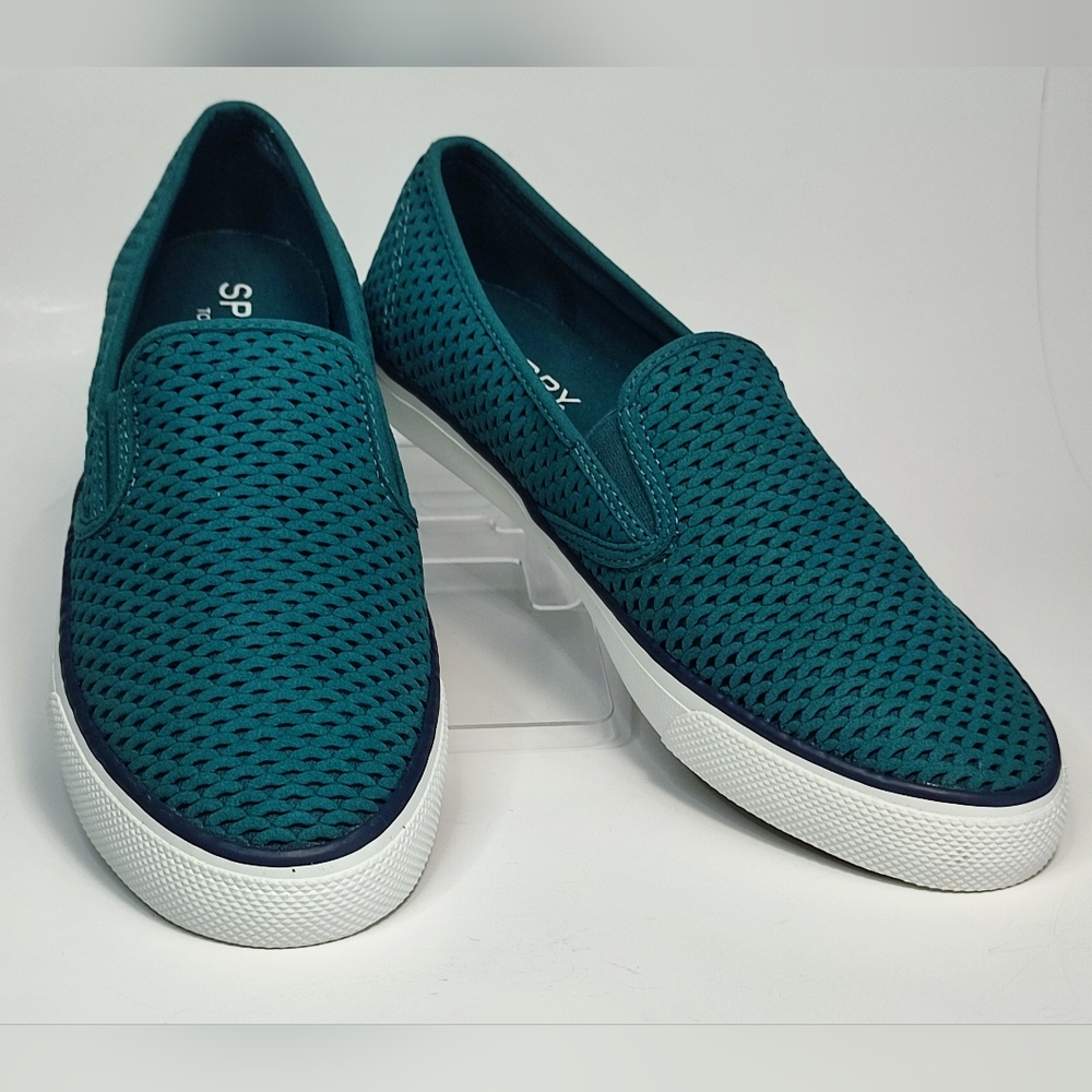 Sperry Top-Sider Seaside Perforated Slip On Fashion Sneakers, Dark Teal